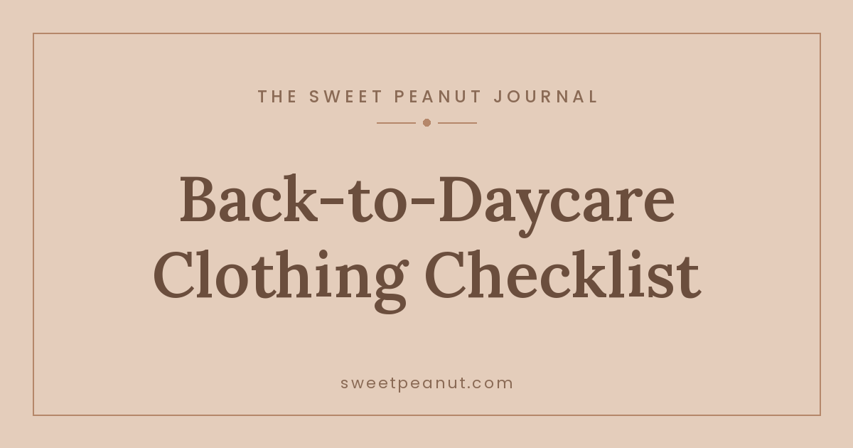 Back-to-Daycare Clothing Checklist