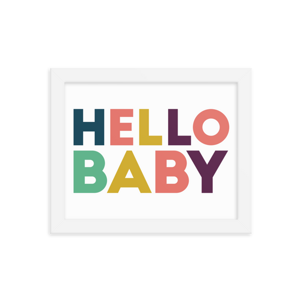 Hello Baby Framed Nursery Print