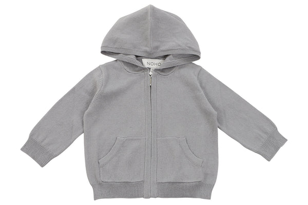 cotton cashmere gray hoodie